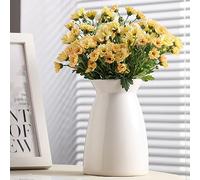 Vase Blanc en céramique pour centres de Table, Vase Moderne pour décoration d'intérieur de Ferme, Vase Blanc Fait à la Main pour décoration de la Maison/entrée/cheminée/bibliothèque