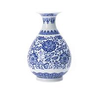 Vase bleu et blanc, vases bleus pour décoration d'intérieur, vase chinoiserie, vase en porcelaine bleue et blanche, vase en céramique pour la maison, salon, bibliothèque, cheminée, centres de table,