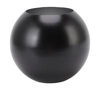 Vase Boule, 8.2×12×14cm Petit Vase Rond de Style Nordique en Acier Inoxydable, Vase Design pour Mariages Événements Décoration Arrangements Décoration de Bureau ou de Maison(Noir Mat)