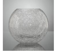 Vase boule craquelé 20 cm - - Transparent - Verre