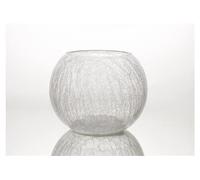 Vase boule craquelé transparent en verre - - Transparent - Verre