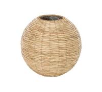 Vase Boule Design en Paille "Yumi" 35cm Naturel