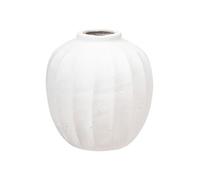 Atmosphera - Vase boule en céramique AMIA - H. 28 cm - Blanc - Amia Blanc