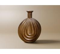 Vase Boule en polyrésine Imitation Bois H31 cm DERYA