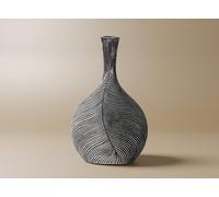 Vase Boule en résine Noir et Blanc H43 cm Ebene