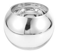 Vase Boule en Verre argenté pour Fleurs, décoratif et résistant | Pour fleurs naturelles ou artificielles, usage cuisine et chambre, design chic et original, longue durée