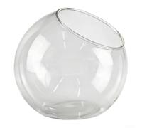 Vase boule en verre borosilicate transparent fabriqué à la main pour projets de terrarium et décoration intérieure minimaliste (16 cm)