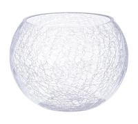 Atmosphera - Vase boule en verre craquelé 20 cm transparent