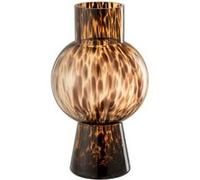 Vase Boule en Verre Design Poiso 31cm Marron