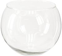 Vase boule en verre Vase de table décoratif rond Ø15,5cm clair