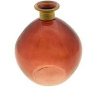 vase boule verre goulot or 12.5x14.5cm lie de vin - chaks 12422-16 Violet