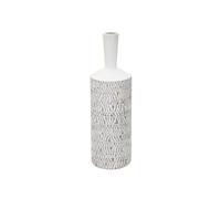 Vase Bouteille Abstrait "Nairobi" 49cm Blanc