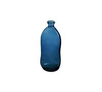 Vase bouteille en Verre recy leu orage H 35 cm