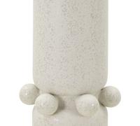 Generique Vase Bubbles en céramique cylindrique finition mate 41 cm crème