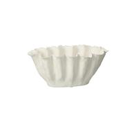 Vase Calyx ondulé en céramique blanc L.40 x l.40 x H.18 cm
