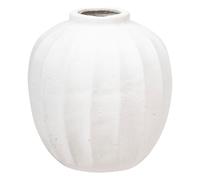 Atmosphera – Vase boule Amia – Céramique blanc H28 cm