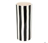 Atmosphera - Vase céramique Edric rayé 30 cm noir et blanc