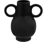 Atmosphera Vase en céramique jja 196735 oreilles 22 cm Noir