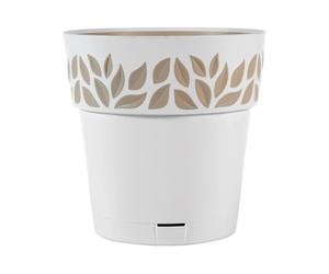Vase Cloe Avec Réserve Diamètre 30 Cm Blanc Beige Stefanplast