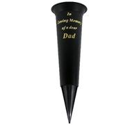 Vase commémoratif spécial pour tombe à pointes en mémoire d'amour - Support de fleurs en plastique avec pique, (2, papa)