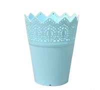 Vase couronne non réfléchissant en plastique PP finition mate pour une présence visuelle subtile et une fonction fiable dans différents environnements intérieurs (bleu)