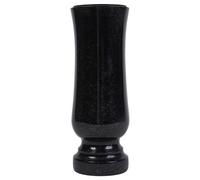 Vase Couvercle en Granit Noir Angola KOKA, Finition Poli, Moderne