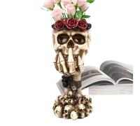 Vase crâne, planteur Squelette Squelette de la Main N'écoutez Pas, ne lisez