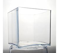 Vase cube en acrylique - 10 cm, 15 cm et 18 cm - Vases pour fleurs, bougies et plantes succulentes - Moderne et élégant (1 vase, cube de 15 cm)