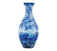 Vase - Curved Pieces, Interlocking Floral Pot | Unique Decorative Waterproof ABS Sculpture, Modern Household Interior Flower Arrangement Accessory for Home