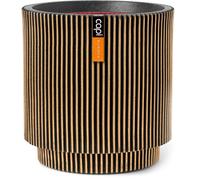 Capi Europe - Vase Cylindre Groove NL - 41x43 - Or - Ouverture Ø41 - Pot intérieur et extérieur - KGVGB883