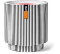 Capi Europe - Vase Cylindre Groove NL - 41x43 - Ivoire - Ouverture Ø41 - Pot intérieur et extérieur - KGVI883