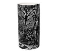 The Home Deco Factory - Vase en céramique imprimé 12 x 25 cm Black Forest Noir