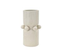 Vase Cylindrique en Céramique "Bubbles" 28cm Crème
