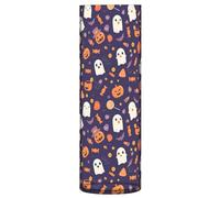 Vase cylindrique en plastique « Happy Halloween Trick or Treat Candy » - 30 cm - Moderne - Décoration de table - Pour cuisine, bibliothèque, fête