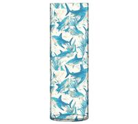 Vase cylindrique en plastique transparent motif requins camouflage 30 cm pour tables de salle à manger, bibliothèque, bibliothèque