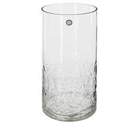 Vase cylindrique en Verre craquelé H 30 cm - Atmosphera