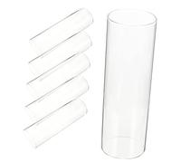 Vase Cylindrique en Verre de 6 Pièces pour Bougies Grands Bougeoirs Flottants Pièce Maîtresse Décorative pour La Maison La Salle de Bain La à Coucher Le Salon