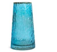 Vase cylindrique en Verre pour Fleurs, 20,3 cm de Haut, Turquoise, décoration de Maison et de Bureau