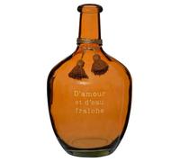 Atmosphera - Vase Dame Jeanne Gypsy - Verre - H31 cm - Ocre