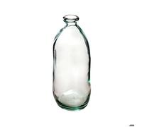 Vase bouteille verre recyclé transparent H51 cm