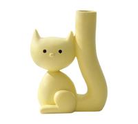 Vase de animales - Jardinière de Chat Mignon, Pot en résine Unique, récipient de Fleurs hydroponiques de Table Artistique | Sculpture décorative élégante pour Balcon, Jardin, Bureau, Salon, re
