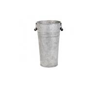 Vase de jardin - L 16,4 x l 18,6 x H 30 cm - Vieux zinc