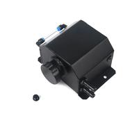 Vase De Liquide De Refroidissement Récupérateur D'huile Universel Aluminium 1L/2L Réservoir Liquide Refroidissement Radiateur Débordement Carburant Bouchon Vidange Reniflard(1LYH-Black)