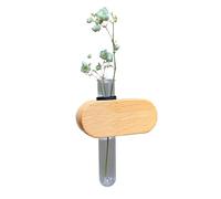 Vase de propagation de voiture, diffuseur d'aromathérapie en bois, support hydroponique en hêtre avec design rechargeable, clip de parfum esthétique pour décoration de voiture, van, camping-car
