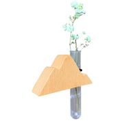 Vase de propagation de voiture, diffuseur d'aromathérapie en bois, support hydroponique en hêtre avec design rechargeable, clip de parfum esthétique pour décoration de voiture, van, camping-car