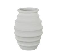 Vase de Sol en céramique ondulé Blanc Mat Ø30 x 43 cm