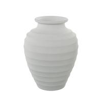 Vase de Sol en céramique ondulé Blanc Mat 35 x 35 x 42 cm