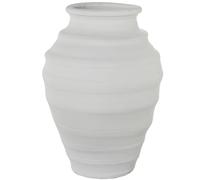 Vase de Sol en céramique ondulé Blanc Mat Ø40 x 57 cm