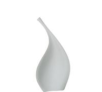 Vase de Sol en Forme de Feuille de céramique Blanc et doré Sable 60 x 34 x 118 cm