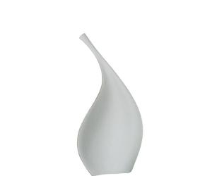 Vase de Sol en Forme de Feuille de céramique Blanc et doré Sable 60 x 34 x 118 cm